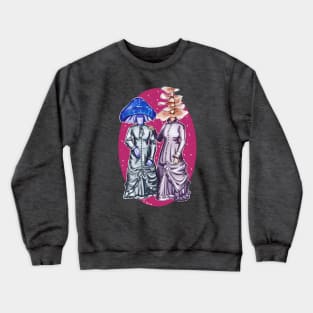 Victorian Mushroom Ladies Crewneck Sweatshirt